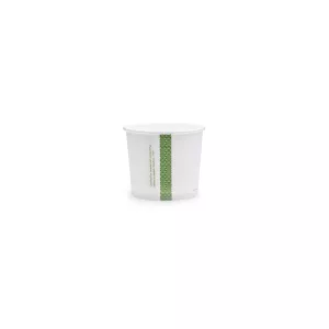 Pots carton DELI 10oz 300ml compostable celulose blanc